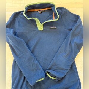 Patagonia Navy Fleece with Lime Accents